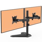 Artikel Dual Monitor Desk Mount | Height-Adjustable Heavy-Duty Arms | VESA 75x75 & 100x100 | Fits 27" LCD/LED Screens, 8kg | Easy 15-Min Install, Cable Management, Space-Saving Design