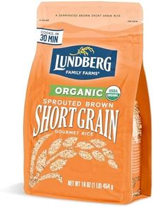 Lundberg Sprouted Short Grain Brown Rice, Organic Brown Rice - Nutty & Sticky Germinated Rice Grown in California, Ready to Eat in 30 Minutes, Pantry Staples, 16 Oz