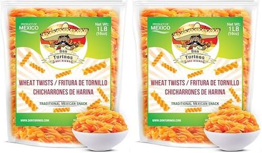 Duritos (Duros) Mexican Wheat Pellet Twists 1LB - Fritura De Tornillo - Traditional Fried Snack- by Turinos (Pack of 2)