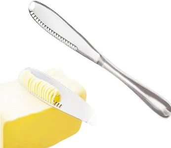 CONPCONP Butter Spreader, Stainless Steel Butter Spreader, 3 in 1 Kitchen Knife Gadgets Curler Slicer Spreader with Serrated Edge for Cutting and Spreading Butter Cheese Jam