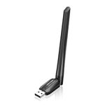 VENTION USB WiFi Adapter for PC, Wireless Network Adapter for Desktop High Gain Dual Band 2.4GHz/200Mbps, 5GHz/433 Mbps, 5dBi Wi-Fi Dongle Antenna Supports Win11/10/8.1/8/7/XP