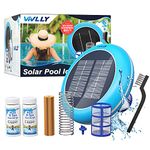 Vivlly Solar Pool Ionizer, Cleaner, and Purifier Restores Clear, Chlorine-Free Water, Long Lasting Anode for 35,000 Gallons, Natural Shock for Swimming Areas, Smart Replacement