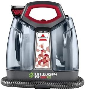 BISSELL Little Green Proheat Portable Deep Cleaner/Spot Cleaner and Car/Auto Detailer with self-Cleaning HydroRinse Tool for Carpet and Upholstery, Red