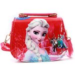 Alisa Little Girls Crossbody Purses,Princess Handbag for Kid girl woman(Rose red)