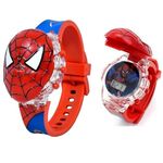 Oculus Kids 3D Spiderman Digital Watch Boys Girl with Disco led Light & Music Gift for Kid Toy Watch Kids Edition