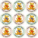 144 Personalised Teddy Bear 30 mm Reward Stickers for School Teachers, Nursery