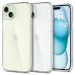 Spigen Ultra Hybrid Back Cover Case Compatible with iPhone 15 (TPU + Poly Carbonate | Crystal Clear)