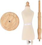 Sewing Dress Form Easy to Assemble Stable Professional Women Dress Form Beech Wood Mini Natural Wood Color for Fashion Designer Clothing Display