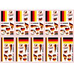 10 Sheets Germany Temporary Tattoos for World Cup Tattoos,Waterproof Fake Tattoos Stickers Germany Flag for 3D Tattoos European World Cup Soccer Party Bag,Country Flag Temporary Tattoos Sticker