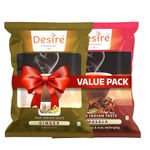 Desire Instant Premix Masala & Ginger Tea Powder Value Pack for both Manual and Vending machines | Infused with Cardamom, Ginger, Clove, Cinnamon, Nutmeg & Black Pepper | Each (1 KG) (pack of 2 flavours)