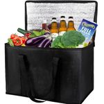 STAREWA Insulated Thermal Bag for Hot & Cold Food Heavy Duty, Cooler Tote with Zipper Reusable Grocery Shopping, Collapsible Picnic Lunch for Travel, Delivery, Freezer Storage(50 litres)