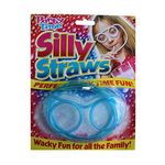 WAVE SHOP Silly Straw Glass Goggle Shape Drinking Eyeglasses (Colors May Vary)