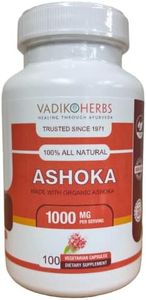 Vadik Herbs Ashoka bark (Saraca Indica) 1000 mg | Certified Organic | (100 Vegicaps) | Natural Herbal Support for Women’s Wellness