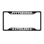 Fan Mats 31371: Pittsburgh Steelers Metal License Plate Frame Black Finish