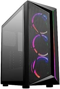 Cooler Master CMP 510 PC Case - Mid-Tower Chassis with ARGB Strip, Mesh Front Intake, 3 x 120mm ARGB Fans, Tempered Glass Side Panel, Versatile Cooling & Component Support, Breathable PSU Shroud