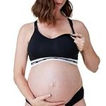 BRAVADO! DESIGNS Women's Original Sleep Nursing Bra, Full Cup Maternity Bra for Breastfeeding, Black Sustainable Fabric, Medium