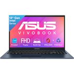 ASUS Vivobook 15, Intel Core i3 13th Gen 1315U, 12GB RAM, 512GB SSD, FHD 15.6", Windows 11, Office Home 2024, Quiet Blue, 1.7Kg, X1504VA-BQ332WS, Intel UHD iGPU, M365 Basic (1Year)*, 42Whrs Laptop