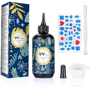 OSBANG Crystal Clear Hard UV Resin Upgraded Formula Ultraviolet Fast Curing for Jewelry Making Craft Decoration Hard Transparent Glue Solar Cure Sunlight Activated Resin Casting & Coating (200g)