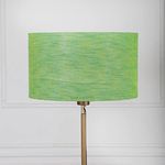 Crafts Drum Lamp Shade, 14" Inches, Cotton Fabric (Green Texture)