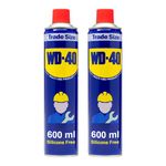 WD-40 Multi Use Lubricant Spray Original Twin Pack, WD40 Spray Lubricant for Maintenance, Rust Protection, and Water Displacement, on Gears, Threads, and Hinges, 2-Pack