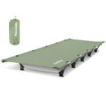 Naturehike Ultralight Folding Camping Cot Bed, Portable Compact Cot for Adults Camping, Hiking, Lightweight Backpackings, Heavy Duty Support 330 Lbs