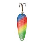 Lucky Strike Bait Works Devil Bait Spoon Fishing Lure for Salmon and Pike, Designed in Canada (Size 3.5, Rainbow)