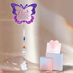 Heartfelt Memorial Gift for Loss of Mom, Butterfly Hanging Decor Sun Catcher with Crystal Pendants for Home Office Bedroom Living Room Garden Decor, Butterfly Sun Catcher