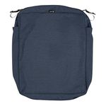 Classic Accessories Montlake Patio Seat Cushion Slip Cover, Heather Indigo, 25x27x5