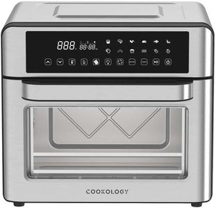 Cookology 25L Air Fryer Oven Combo with LED Touch Controls and 12 Cooking Presets with Rotisserie Function and Accessories - Stainless Steel