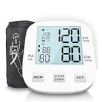 BP Machine Blood Pressure Monitors CE Approved UK,Upper Arm Digital Blood Pressure Machine with Adjustable Extra Large Cuff, HOLFENRY Blood Pressure Monitor Wrist For Adult Elder At Home or Travel Use