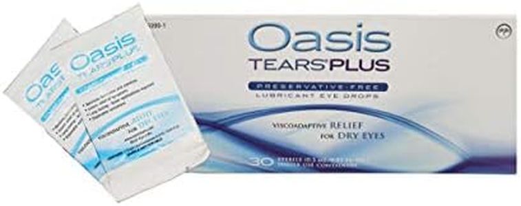 Oasis Tears Plus Preservative-Free Lubricant Eye Drops 40 vials (1 Box of 30 vials Plus Two 5 Vial Packets)