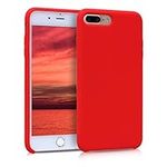 kwmobile Case Compatible with Apple iPhone 7 Plus/iPhone 8 Plus Case - TPU Silicone Phone Cover with Soft Finish - Red