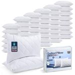 Utopia Bedding Pillow Protector 50x75 cm Quilted Zippered, Soft & Breathable Microfiber Pillowcase Protectors (White, 50x75 cm (48 Pack - White))
