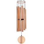 Wind Chimes Outdoor Large Deep Tone, 45 Inch Memorial Wind Chimes with 6 Aluminum Tubes Tuned Soothing -Sympathy Wind Chimes Unique for Mother, Daughter - Keep for Your Patio, Porch, Yard Décor