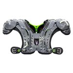 XTECH X2 Football Shoulder Pads - Best Configuration for WR, DB, 3rd Down RB, Mobile QB - Advanced Lightweight Pad for Adult Mens and High School Players(Super Skill, Small: 17-18""), Grey