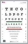 KASHSURG Snellen Ophthometric Chart with Red/Green Lines (10 ft), Pack of 1