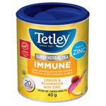 Tetley Super Herbal Immune Tea: Lemon & Echinacea with Zinc - 20 Tea Bags, 40 Grams, Naturally Caffeine Free