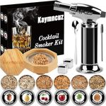 Cocktail Smoker Kit with Torch, Whiskey Smoker Kit with 6 Flavors Wood Chips, Old Fashioned Smoker Kit with 2 Whiskey Stones, Drink Smoker Infuser Kit, Gifts for Men, Dad, Husband(No Butane)