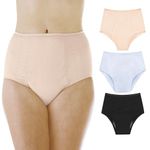 Women’s Maximum Absorbency Washable Reusable Bladder Control Panties 600 ml - Pack of 3, Multi, X-Large (Pack of 3)