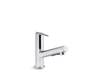 KOHLER 22976-CP Crue Pull-Out Single-Handle Kitchen Sink Faucet, Polished Chrome