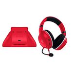 Razer Essential Duo Bundle for Xbox: Kaira X Wired Headset & Universal Quick Charging Stand for Xbox Controllers - Color Matches Official Xbox Series X|S Controllers (Sold Separately) - Pulse Red