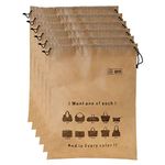 B11 Women Handbag Covers Storage Bag dust Cover Large Size (Set of 6 Pcs) 18X22 Inch, Beige