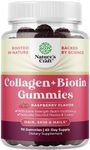 Hair Skin and Nails Gummies for Women - Extra Strength Biotin and Collagen Gummies for Women Hair Skin Nails Support - Non-GMO Kosher Marine Collagen and Biotin 10000mcg per serving Gummies (45 Days)