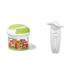 Starfrit Pull Chopper - Multi Purpose Manual Food Processor & Little Beaver Can Opener - Safe - Holds and Leaves No Sharp Edges on Lid - Comfort Grip - 3 year warranty