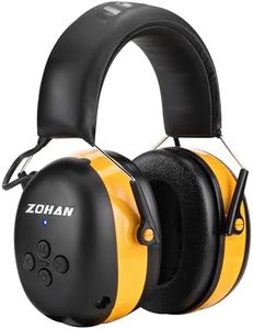 ZOHAN EM037 Bluetooth Hearing Protection, NRR 25dB Noise Reduction Ear Protection with 1500mAh Rechargeable Battery Mowing