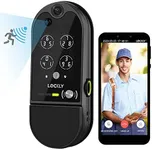 Lockly Vision Elite - WiFi Video Smart Lock with Night Vision Camera, Motion Sensor, Biometric Fingerprint, Voice Control, App Remote Control, Doorbell, Solar Panel, Digital Keypad, Matte Black