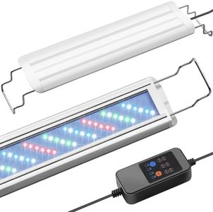 PYPABL 40-60cm LED Aquarium Light with Timer&10-Level Brightness Adjustment, Auto 24/7 Daylight Cycle, Full Spectrum Fish Tank Light for Plant Growth, Extendable Brackets, for Freshwater Planted Tank