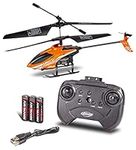 Carson 500507155 Nano Tyrann 230 Gyro IR 2CH, 100% Ready to Flight, RC Helicopter, Includes Batteries and Remote Control, Orange, Black, White