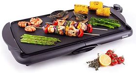 Duronic Teppanyaki Grill GP20 Electric BBQ Grill, Electric Grill Plate, Indoor BBQ Grilling for Dinner Parties, Electric Griddle, Large Non-Stick Table Top Grill, Easy Clean Electric Hot Plate 52x27cm