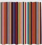 Ambesonne Abstract Shower Curtain, Vibrant Colored Stripes Vertical Pattern Funky a Modern Tile Illustration, Cloth Fabric Home Bathroom Art for Bath Decor Set with Hooks, 69" W x 70" L, Orange Purple